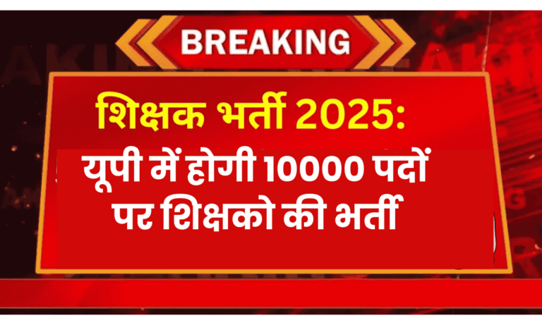 UP New Teacher Vacancy 2025