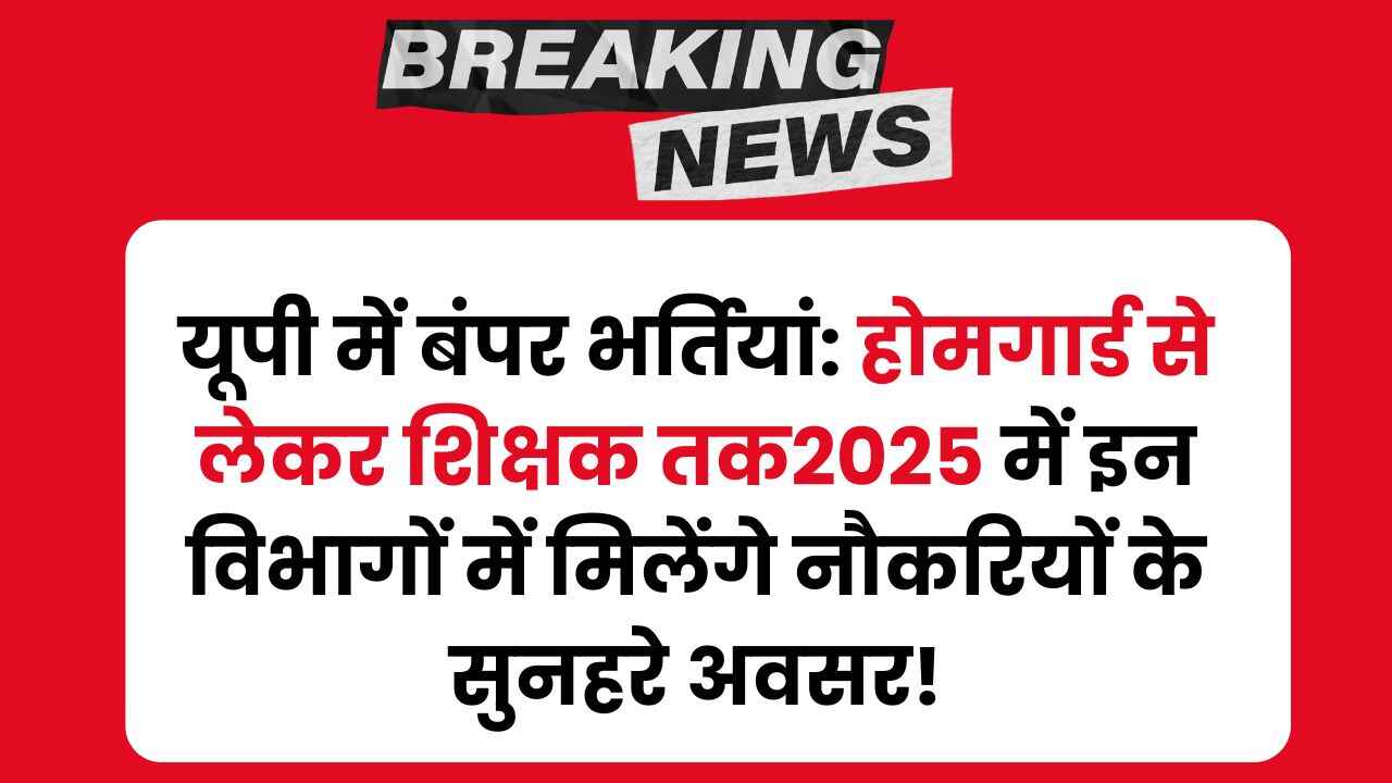 UP Government Jobs 2025